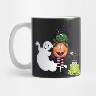 Ghost Witch Frog Jack O'Lantern Mug